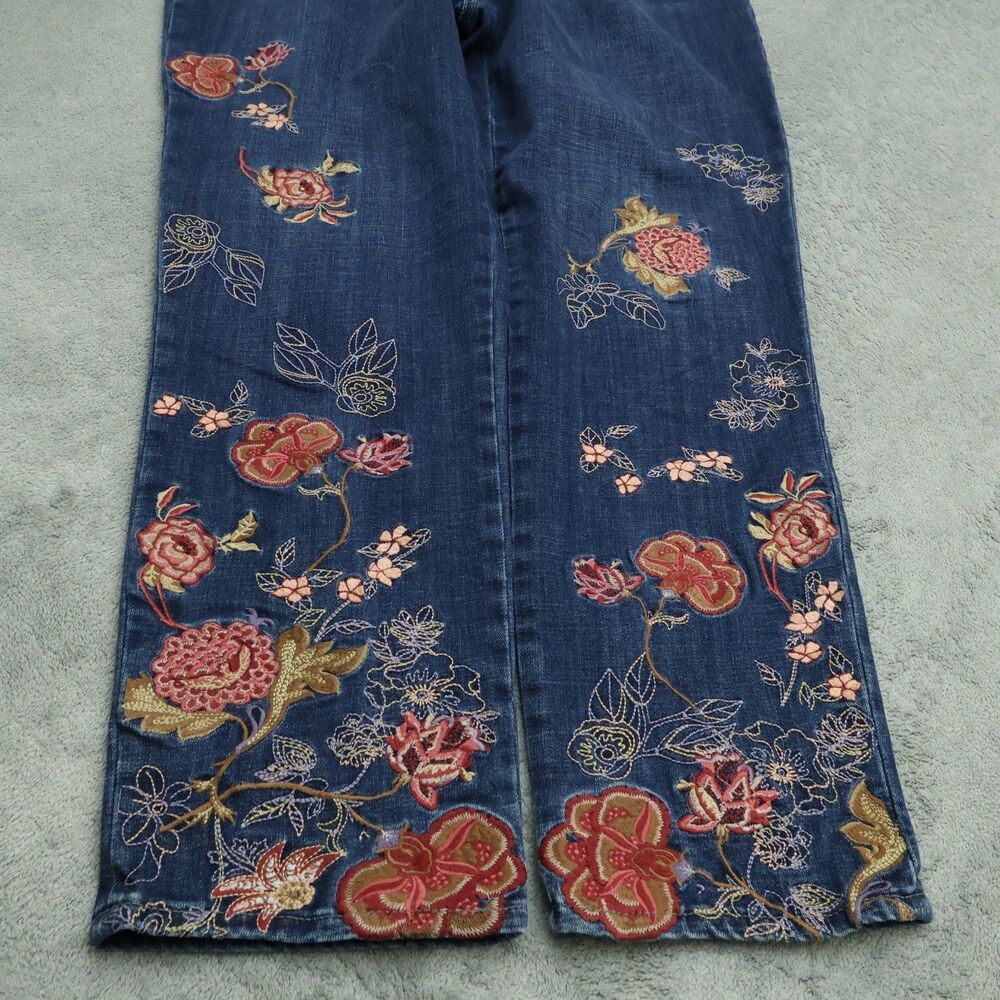 Chico's Jeans Women's 2R US-12 High-Rise Girlfriend Slim Leg Ankle 27" Inseam - Picture 14 of 16